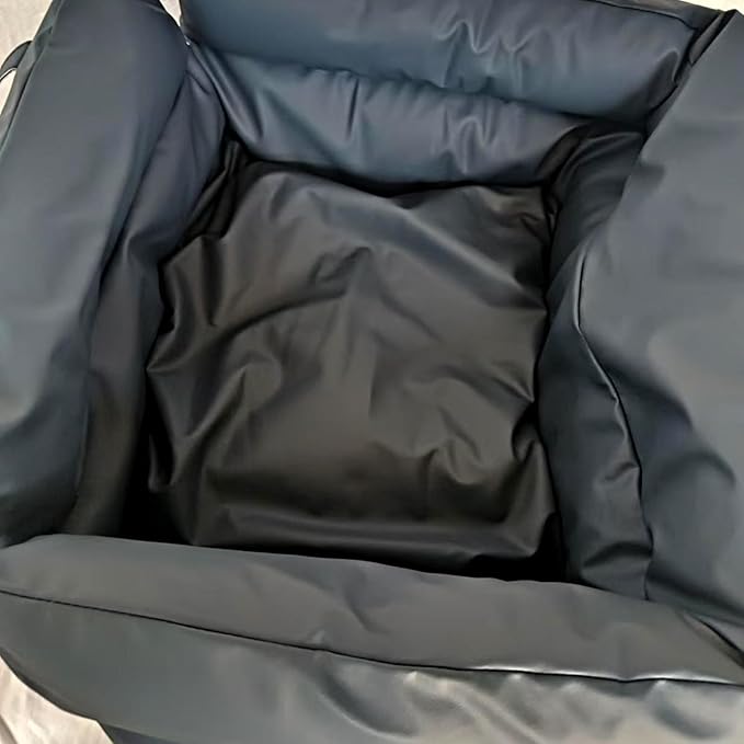  Dog Car Seat for Small Medium Dogs, Pet Car Seat Travel Bed with Storage Pockets and Dog Safety Belt, Easy to Install and Fully Removable (Blau)