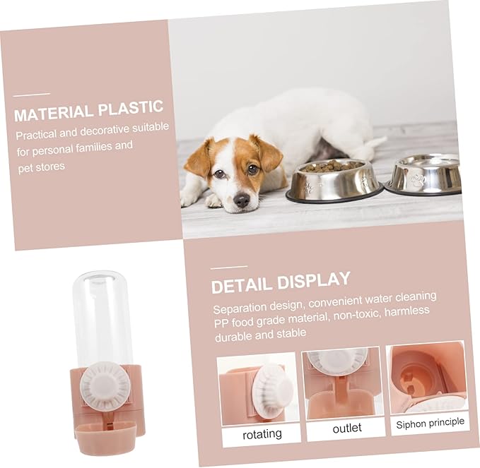 Mipcase Automatic Dog Water Dispenser Dog Bowl Pet Cage Water Dispenser Hanging Bottle for Pets