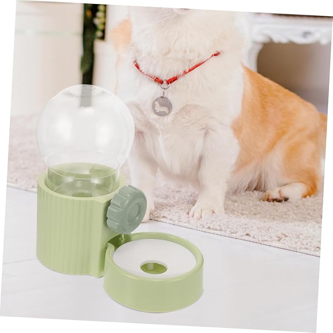 2pcs Hanging Pet Water Dispenser for Dogs and Cats Feeder Convenient Cage Accessory for Pets Green Roman Design