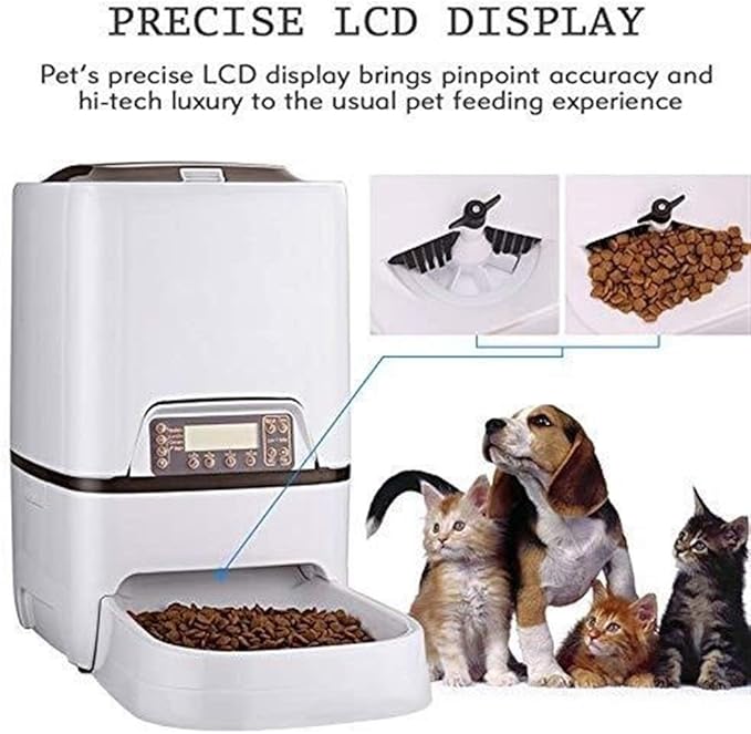 feeders 6L Automatic Convenient Pet Timing Feeder with Voice Recorder Speake LCD Display Infrared Sensor Cat Dog Food Feeding Dispenser
