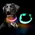 MANON ROSA LED Dog Collar USB Rechargeable Light Up Dog Collar Adjustable Nylon Soft Mesh Safety Glowing Collar for Small Medium Large Pet Dogs Cats-Nighttime Accessories (Green,X-Large)
