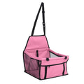 Stable Dog Car Seat, Portable Pet Booster Car Seat with Safety Leash, Waterproof Breathable Prevent Slip Dog Car Basket for Puppy Cat, Car Pet Supplies (Pink)