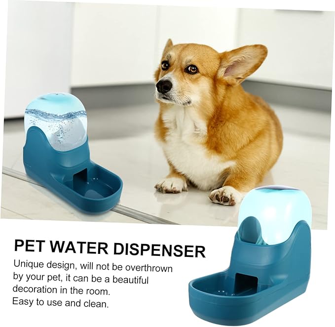 Automatic Pet Water Dispenser Capacity Gravity Waterer for Dogs and Cats Non-Slip Base Easy to Clean for Keeping Pets Hydrated