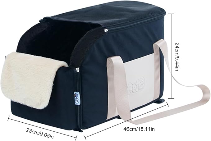 Center Console Dog Car Seat, Cat Car Seat Center Console, Detachable Armrest Non-Slip Car Pet Booster Seatm, Dog Console Car Seat for Traveling Camping Small Dogs Cats Under 15 lbs