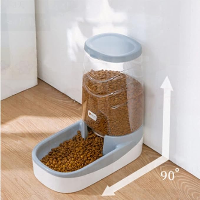 Fountain 3.8 L Pets Cats Dogs Automatic Waterer and Food Feeder Set Unplugged Feed Water Pet Supplies Gravity Pet Food Feeder and Water Dispensers Pet Water Dispenser