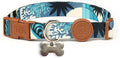 Adjustable Dog Collar with ID Tag – Soft Polyester, Quick Release Buckle – Durable, Waterproof, Cute Dog Collar – Puppy Collar, Stylish Pet Accessories (Noronha, Medium)
