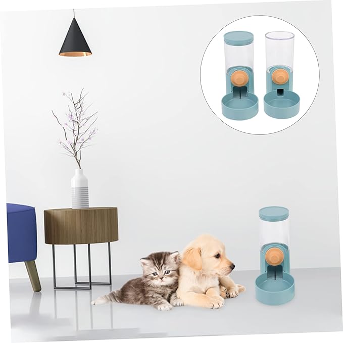 SUPVOX 2pcs Automatic Pet Water Bottle and Feeder for Dogs and Leak Water Dispenser and Food Bowl for Animals Easy to Install and for Cages