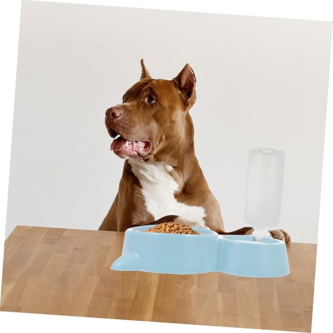 Happyyami 1pc Automatic Dog Water Dispenser Pet Feeding Tool Bowl for Dogs and Cats Capacity Easy to Dual Use Water Food Container Cat Ear Design