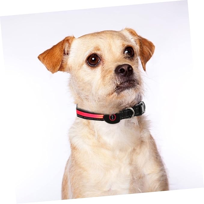 Yardwe Rechargeable USB Glow Collar for Pets Heart Shaped LED Night Safety Collar Flashing Light Fits Small to Medium Breeds for Evening Walks