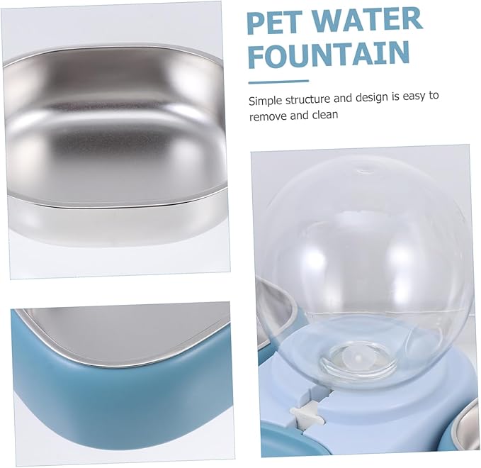 Automatic Pet Water Dispenser Bowl Compact and Practical Water Feeder for Cats and Dogs Capacity for Home Use Blue Abs Design