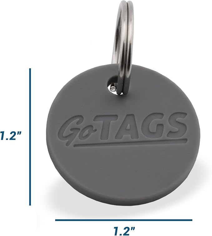 GoTags Pet ID Rubber Tag Silencer with Connector, Great for Dog and Cat Tags, Silences Annoying Tag Noise (1 Pack)