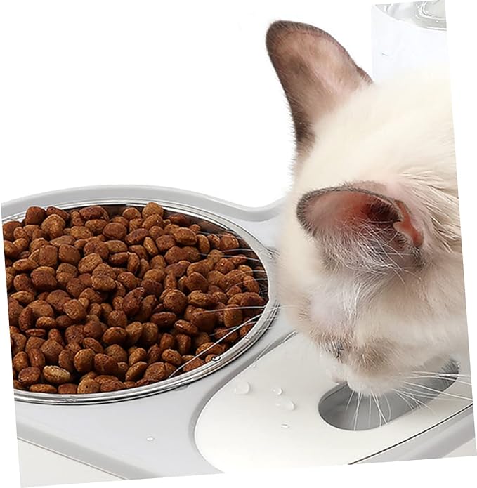 BESPORTBLE Unique Heart Design Pet Water Feeder Bowl Dog Cat Automatic Water Dispenser Pet Drinking Supplies Grey