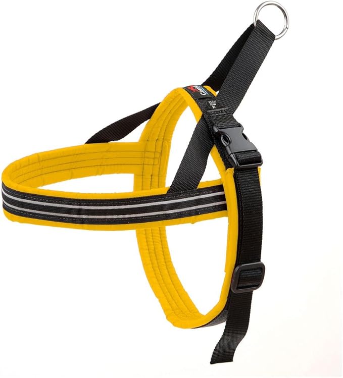 ComfortFlex Sport Dog Harness – No-Choke, Fully Padded, Non-Chafing Harness with Control Handle – Reflective, Lightweight, Adjustable for Active Dogs – Medium, Saffron Yellow
