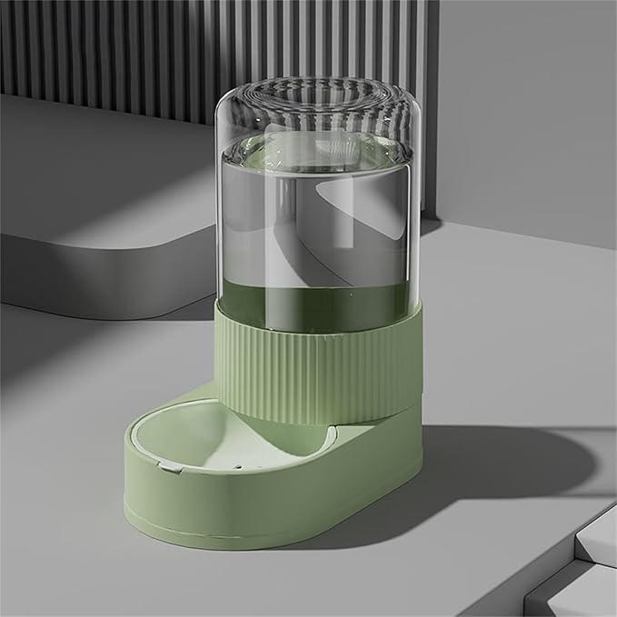 Automatic Pet Feeders with Removable Stainless Steel Bowls, Anti-Slip Base & Integrated Water Dispenser for Dogs Spill Elevated Bowl
