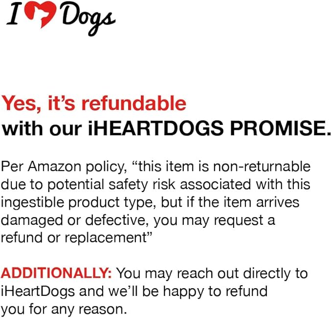iHeartDogs Dog Food Topper - Freeze-Dried Raw Dog Food Seasoning with Collagen Peptides - Grain Free Superfood Meal Mixer (Chicken, 8 Ounce)