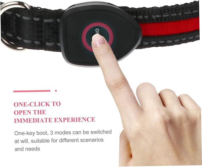 LED PET Collar Three Flash Modes 50CM USB Charging Collar for Golden Retriever Bichon Frise Night Safety Light