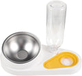 Automatic Pet Feeder and Water Bowl for Small Dogs and Cats, Detachable Anti-Fall Dog Cage Food Bowl, White Pet Feeding and Watering Supply for Puppies and Cats