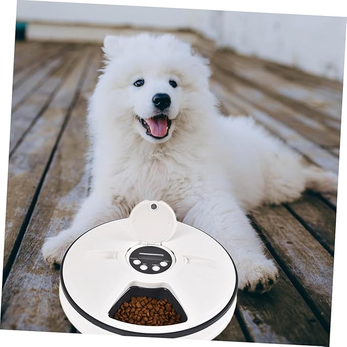 Smart Automatic PET Feeder Timer 6-Compartment PET Feeding Bowl for Dogs and Cats Adjustable Portion Control Dry Food Dispenser Easy to Use