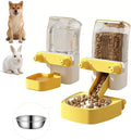 2-Pack Large-Capacity Hanging Automatic Pet Feeder & Water Dispenser - Refillable from Outside The Cage, 50oz/1500ml, for Small/Medium Dogs, Cats, Rabbits & Guinea Pigs