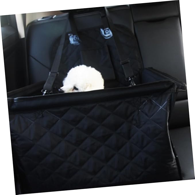 Toyvian Waterproof PET Dog Car Seat Cover Non-Slip Thickened Cushion for Large Dogs with Safety Belt Easy to Install for Travel in Cars and SUVs