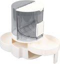 Automatic Cat Feeder and Water, Cat Food Dispenser Double Layer Dry Wet Separate Rotating Storage Pet Feeder Dispenser Cat Automatic Feeders for Small Medium Dog Puppy Cat Kitten