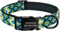 Personalized Dog Collar Leash Custom Puppy Pet Collar Pitbull Collars Pet Product Small Dog Collar for Small Medium Large Dog Blue M