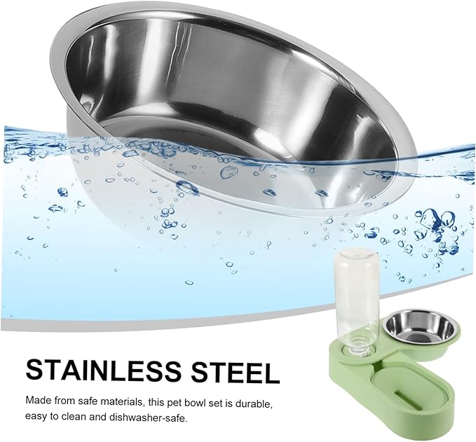 Automatic Pet Feeder Dual Bowls Rotating Corner Design for Cats and Dogs Easy to Install No Water Leakage for Animals