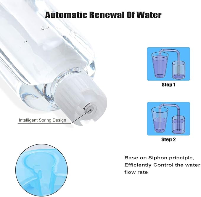 2 in 1 Pet Feeder Water Automatic Dispenser with Bottle, Dog Bowl Slow feeder, Dog Drinking Fountain Water Bowl for Dog Cat Puppy Kitty, Pet Food and Water Bowl set Pet water dispenser (Blue)