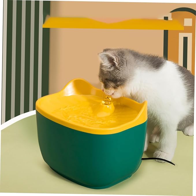 1pc Automatic Pet Water Dispenser Cat Ear Design Convenient Electric Drinking Bowl for Cats and Dogs Material Easy to Refill for Home Use