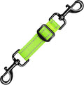 Dog Collar Safety Clip, Adjustable Backup Safety Strap, Double-Ended Leash Connector, High Reflectivity, Suitable for Dog Harnesses to Collar Safety Clips (Neon Green)