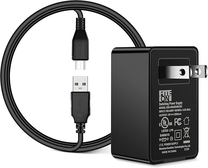 FITE ON 5V USB Plug Pet Feeder Power Adapter Replacement for WOPET Automatic Cat Feeder; iPettie Donuts 6-Meal; Faroro Automatic Cat Feeder Cat Dog Feeder Food Dispenser Charger Power Supply Cord