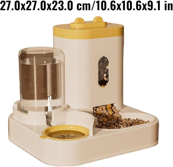 Automatic Pet Feeder with Water Dispenser - Self-Feeding Station for Cats and Dogs, Ideal for Home or Travel Use
