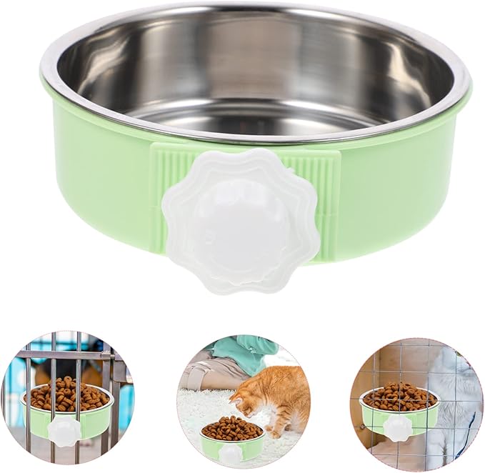 Generic Dog Feeder Pet Food Storage Containers Feeders Kennel Mats Kitten Bowls Feeding Station Automatic Cat Feeder Cat Bowl Stand Pet Feeding Mat Dog Bowls with Stand Toy Green