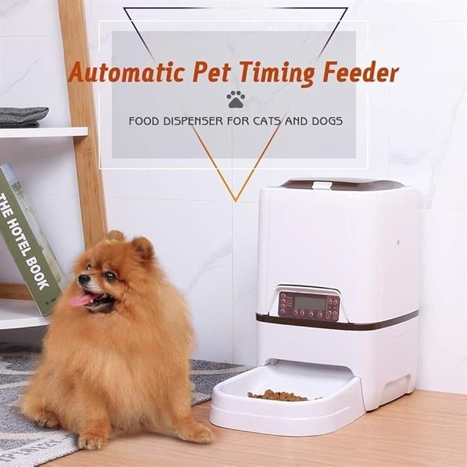 feeders 6L Automatic Convenient Pet Timing Feeder with Voice Recorder Speake LCD Display Infrared Sensor Cat Dog Food Feeding Dispenser