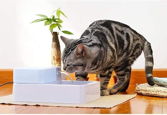 Pet Water Dispenser,Automatic Dog Waterer, Automatic Dog Water Bowl for Cats Dogs Birds Outdoor Small Animals, 1.8 Liters Pet Water Fountains