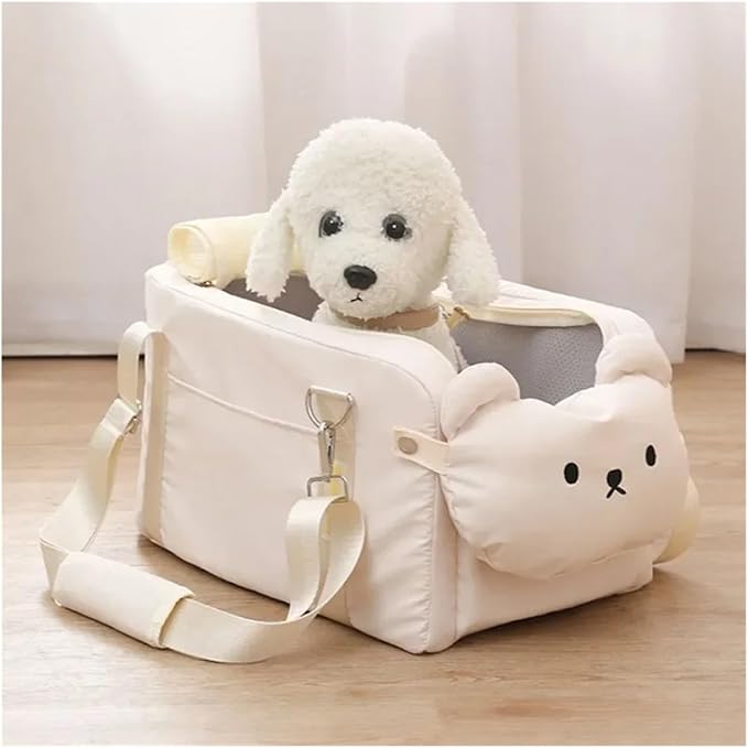 Dog Car Seat Dog Booster Car Seat Cat Carrier Bag Cat Bed for Small Dogs Cats Pet Car Seat with Pad and Straps for Dogs Cats