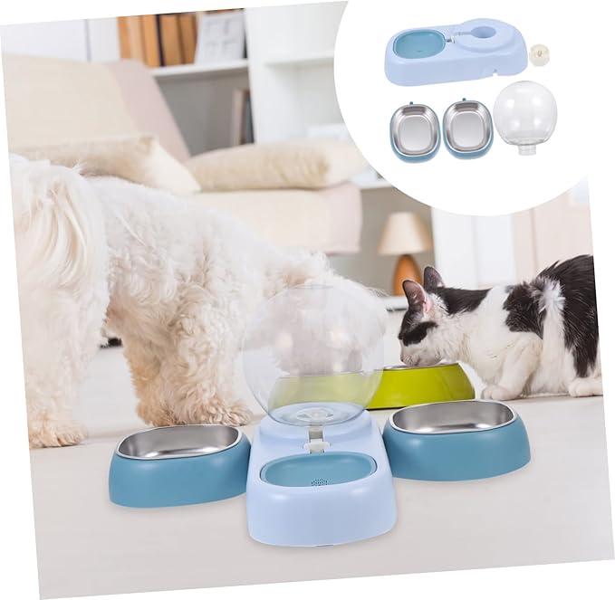 Happyyami Automatic Water Dispenser for Pet Abs Water Feeder Stainless Steel Bowl Pet Supply