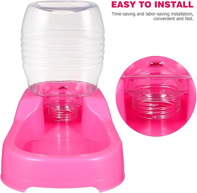 iplusmile Pet Water Feeder Gravity Bowl Automatic Dog Puppy Water Dispenser Non-Spill Smooth Surface 7.48X5.90X4.33 Inch Home Pet Shop