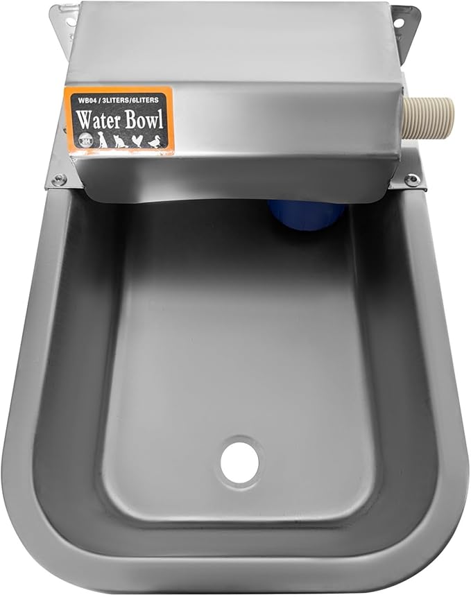 Automatic Dog Water Dispenser 1 Gallon/128 oz Stainless Steel Water Bowl with 3/4'' Brass Adapter Auto-Fill Wide Mouth Waterer Feeder Indoor and Outdoor Dog Waterer Feeder Fit 3/4'' GHT Faucet