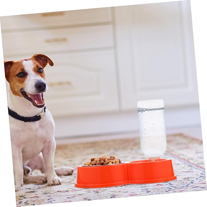 1PC Non Slip Automatic Dog Water and Food Dispenser Bowl Dual Pet Feeding Durable for and Convenient Feeding