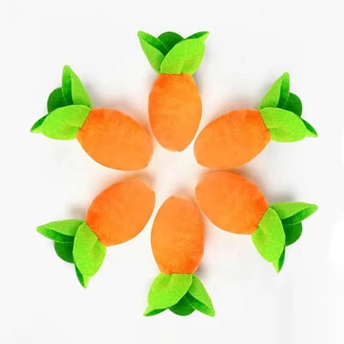 Plush Carrot Toy For Dogs | Carrot Toy For Puppy Sniffing | Interactive Puzzle Game For Puppies, For Training Exercise Enrichment Indoor Outdoor