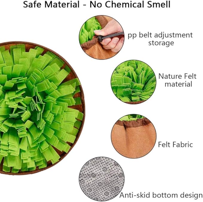 Snuffle Mat for Dogs Dog Feeding Mats Dog Puzzle Toys Pet Snuffle Bowl Cat Snuffling Nose Work Mat Dog Training Mats Activity Fun Play Mat for Encourages Natural Foraging Skills,Pink