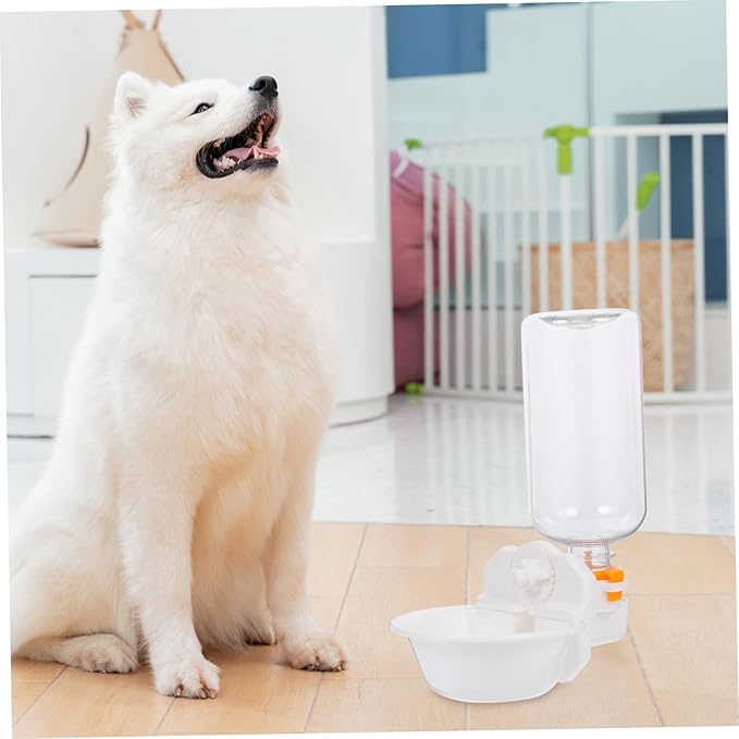 Automatic Pet Water Feeder Hanging Cage Drinking Tool for Cats Dogs Pigeons Unique Design Smooth Surface Environmentally Friendly Material White