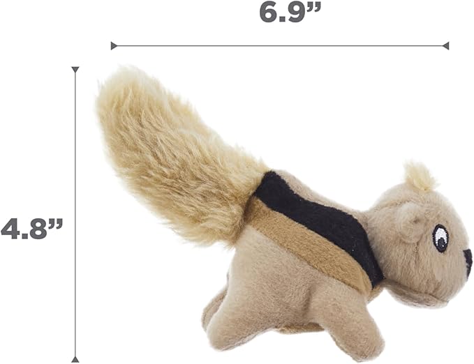 Outward Hound Squeakin' Squirrels Plush Replacement Dog Toys - 3 Pack
