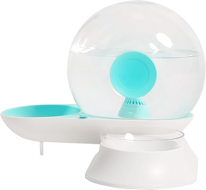 Pet Life ® 'Auto-Myst' 2-in-1 Snail-Shaped Gravity Filtered Automatic Cat and Dog Water Feeder and Pet Water Dispenser with 6-Pack Filters