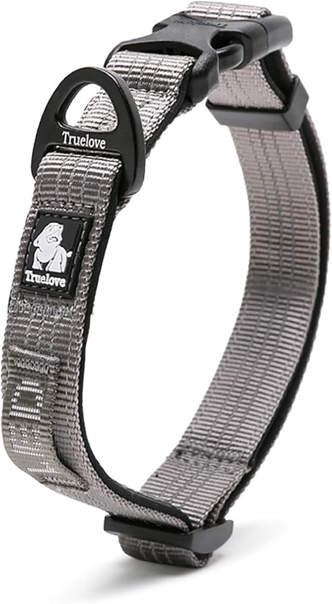Truelove Dog Collars Set Reflective Collar for Small Medium Large Dogs Puppy Adjustable Padded Soft Nylon Comfy Neck TLC5271