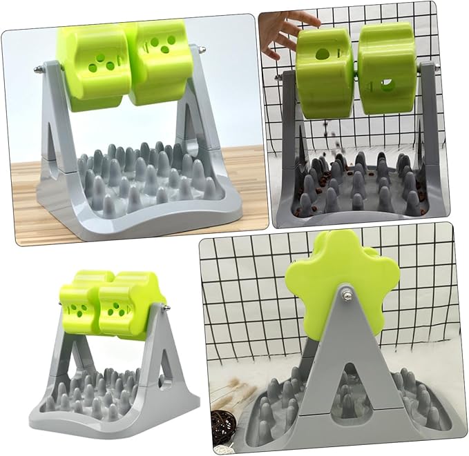 Kisangel 1piece Automatic Rotatable Dog Food Dispenser Pet Feeder Bowl for Dogs Break Design Easy to Clean Material for Feeding Training