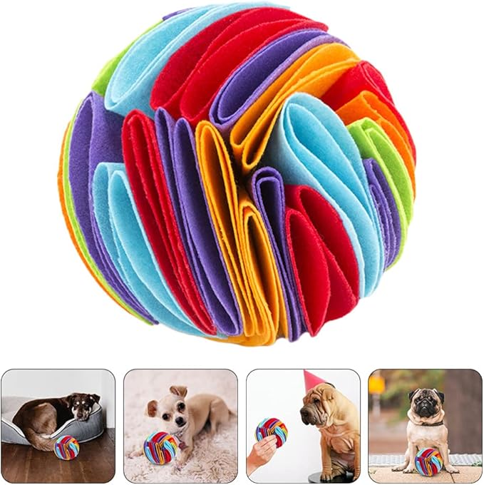 Dog Puzzle Toys Pet Snuffle Mat Dog Slow Feeding Mat Puppy Sniffing Pad Nose Work Blanket Training Feeding Foraging Skill for Small Medium and Large 4 Balls