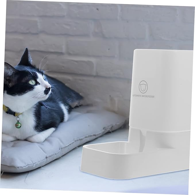 1pc Automatic Pet Water Bowl Drinking Feeder for Dogs Cats Rabbits Easy to Clean White Reduces Wet Hair Ensures Fresh Water Supply