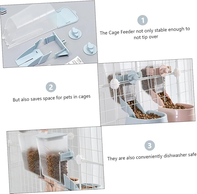 Automatic Pet Feeder with Hanging Design Puppy Food Dispenser for Dogs No Electricity Required Easy to Prevents Spills for Cages Crates